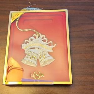 Lenox First Christmas Together 2005 ornament in box.